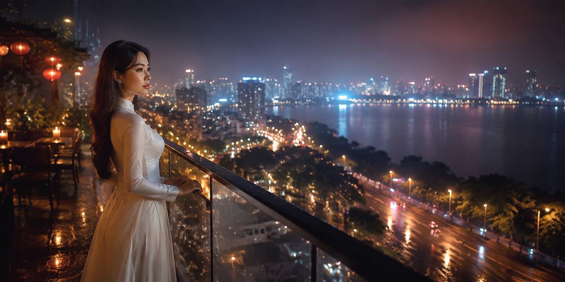 Phụ nữ mặc áo dài tại Hà Nội biểu trưng cho phong cách giải trí casino hiện đại của xscn