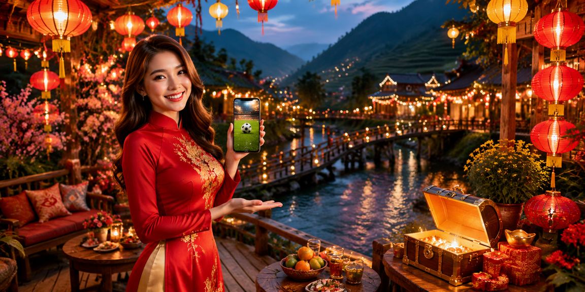 Chợ đêm Sapa với người dùng tham gia cá cược bóng đá và game trực tuyến trên điện thoại
